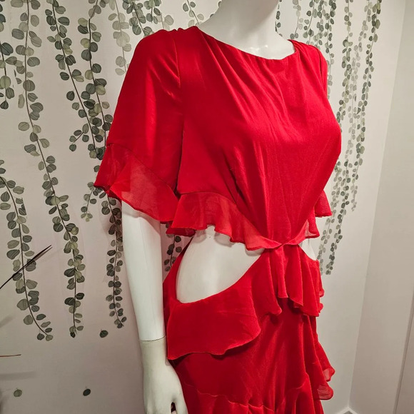 Fame and Partners Marse Gown Red Dress US 14 - Picture 7 of 13